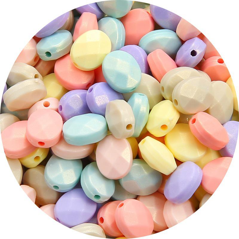 Macaron Acrylic Beads for DIY Jewelry Making - Straight Hole