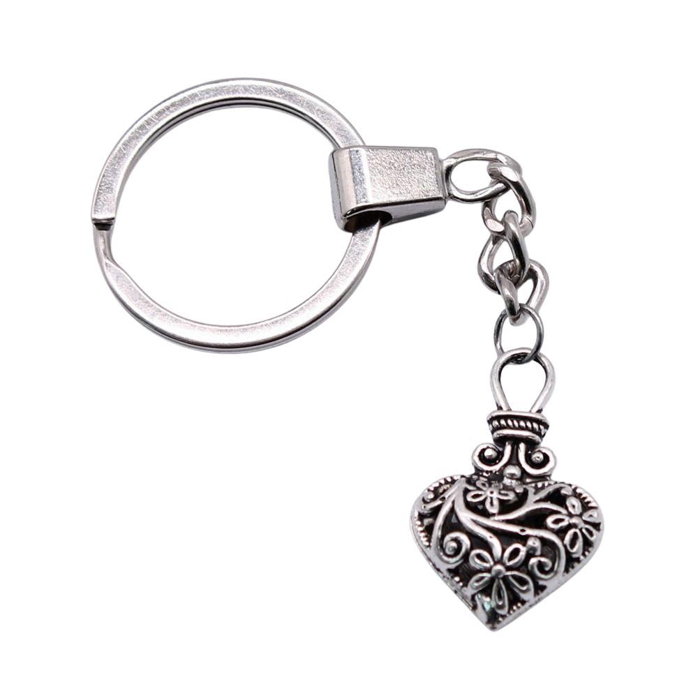 Minimalist Tags Heart Keychain Text Love Theme Key Ring 30mm Ring