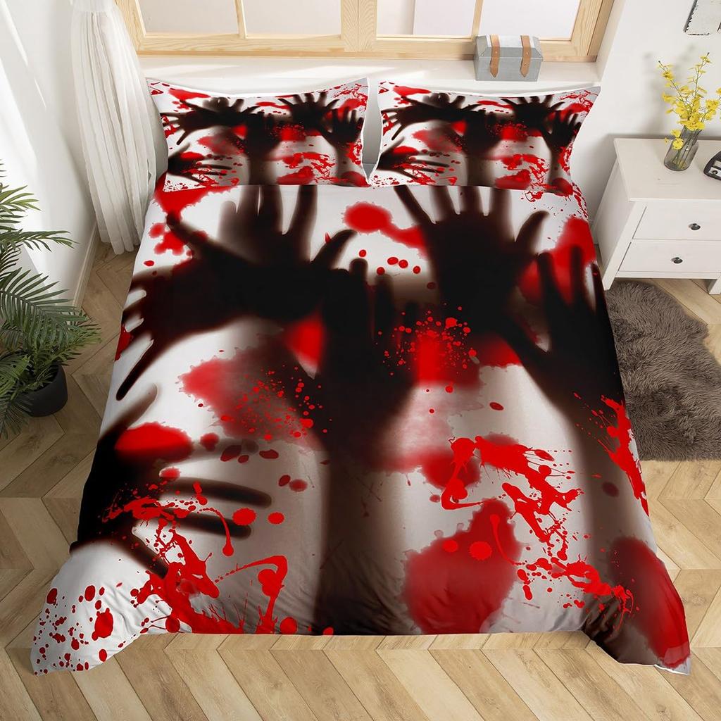 Hand Duvet Cover Sets for Teens Adults Queen King Size Lightweight Down Quilt Cover Set Abstract Art Bedroom Decor No Comforter