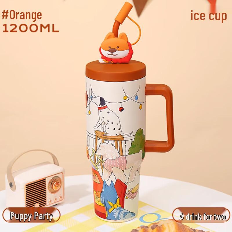 

Diller 1200ml Large Insulated Tumbler with Straw