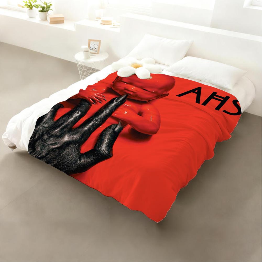 

TV American Horror Story Throw Flannel Throw Blanket: Soft Kid-Friendly Warm Anti-Static All Season Washable Couch Bed Home 75cmx90cm