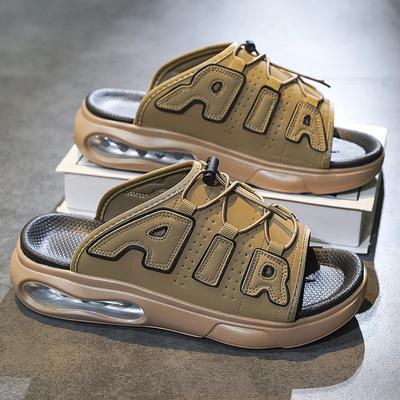 Нові літні чоловічі на подушці Популярні тапочки Модні пляжні сандалі на товстій підошві Прохолодне літо Домашні розміри 39-44