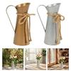 Metal Pitcher Vases With Handle Farmhouses Home Decors Shabby Florals Container For Dried Flower Centerpieces Display