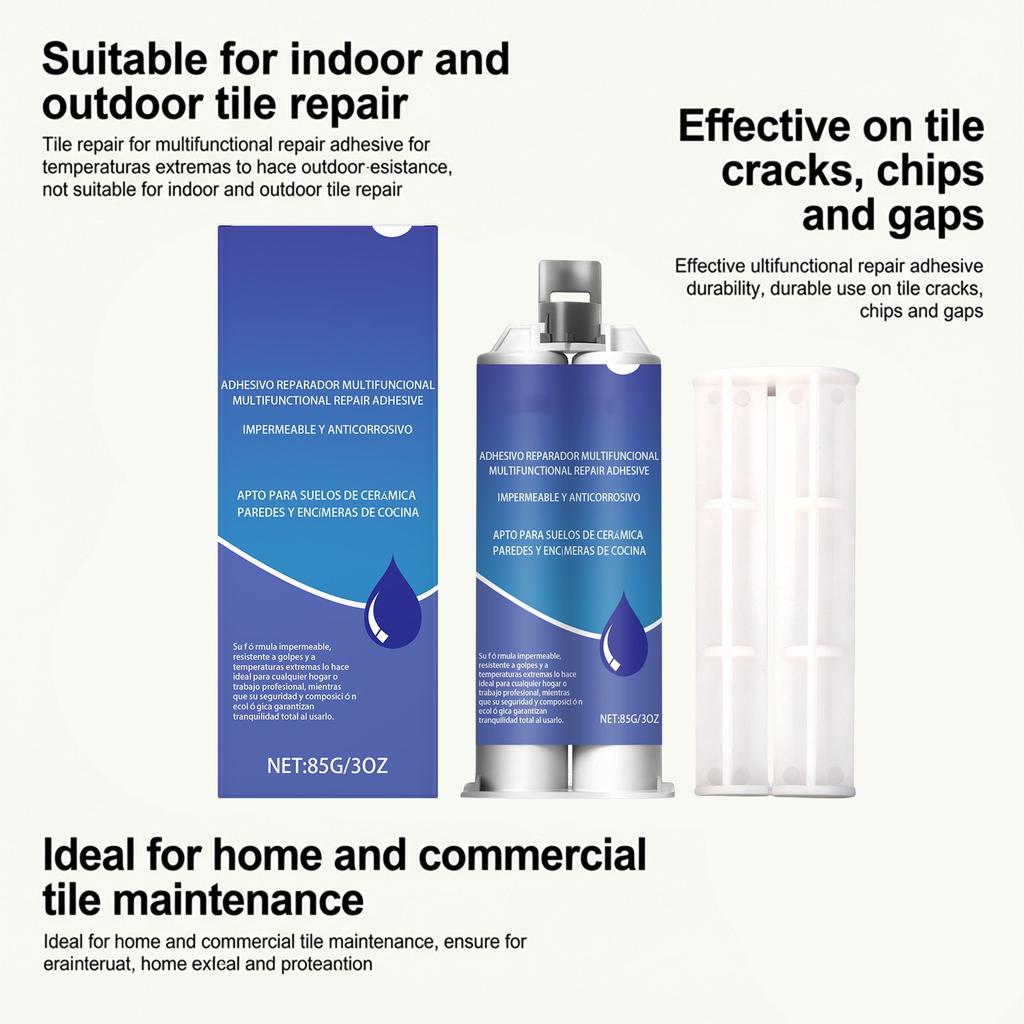 Клей для затирання плитки підходить для щоденного усунення протікань та заповнення швів плитки, і може використовуватися як у приміщенні, так і на вулиці.