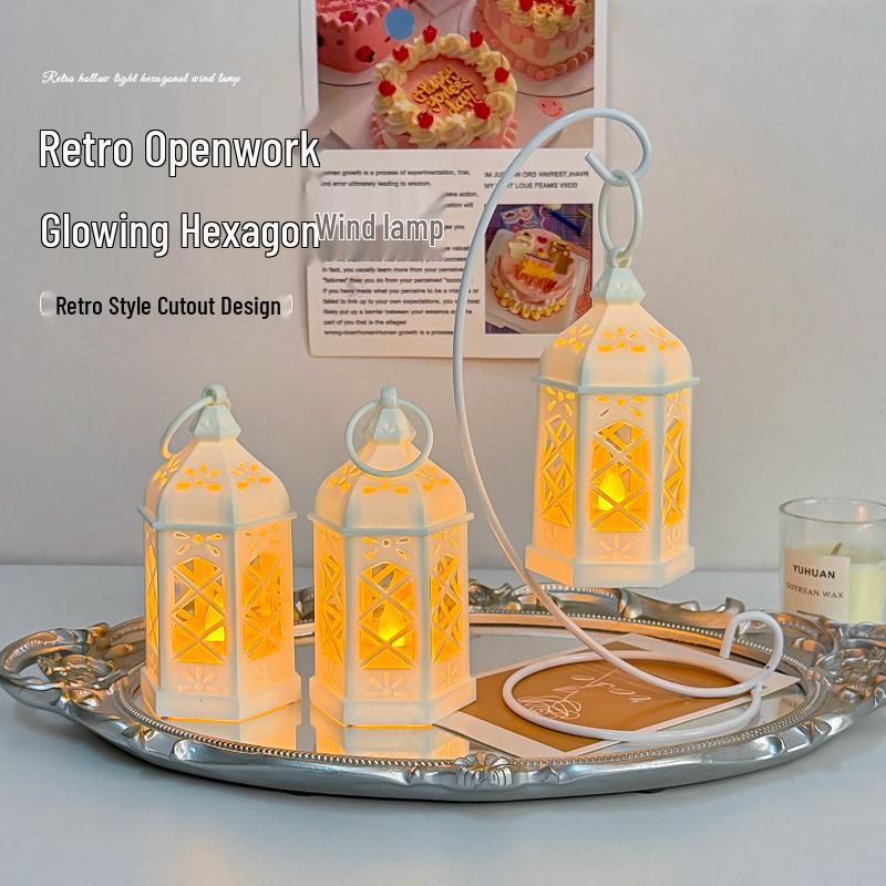 Retro LED Candle Light: Creative Luminous Night Light for Festive Parties and Decor.