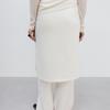 UMARMUNG COLLECTION Super Fine Merino Layering Wrap Skirt_Snow