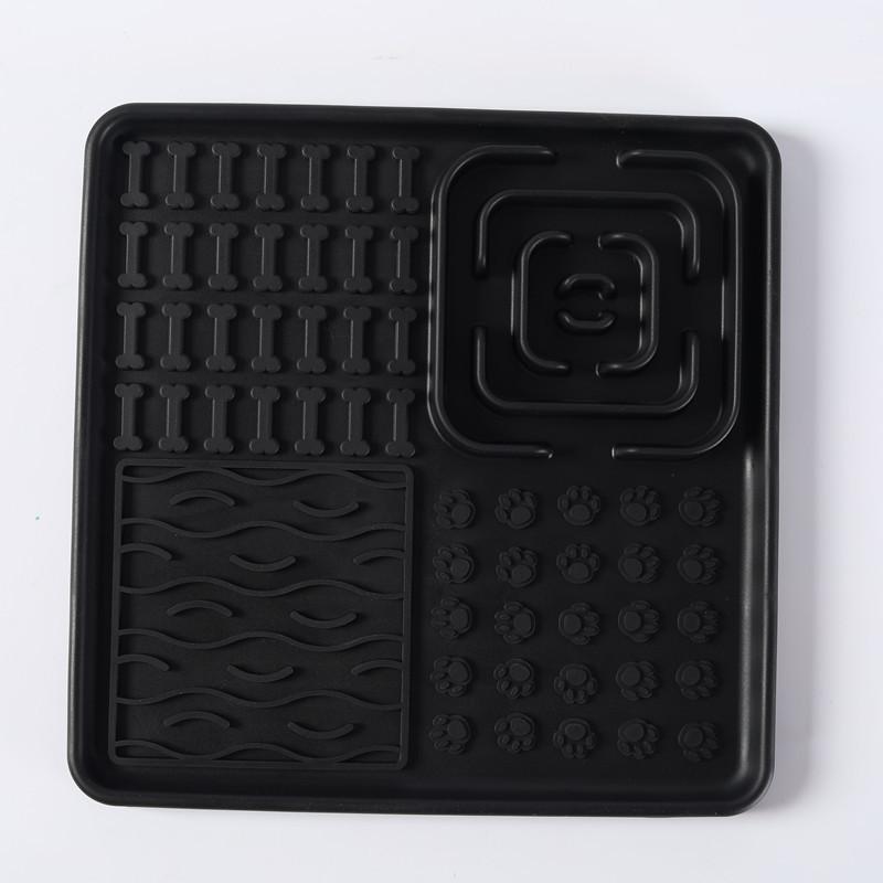 Dog Slow Food Bowl Pet Silicone Dog Licking Food Pad Cat Licking Plate Puzzle Leaking Food Hidden Food Licking Kitten Toy