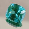 Natural Flawless Green Parti Sapphire Loose Cushion Cut Gemstone 14x13 MM