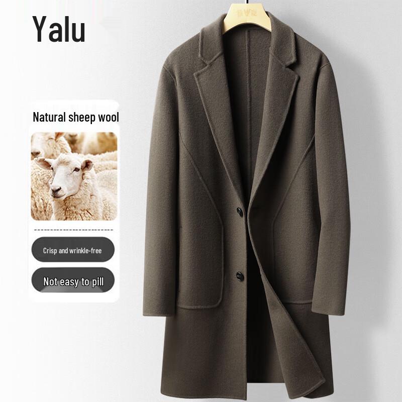 

Мужское повседневное пальто средней длины Yalu из смесовой шерсти 170