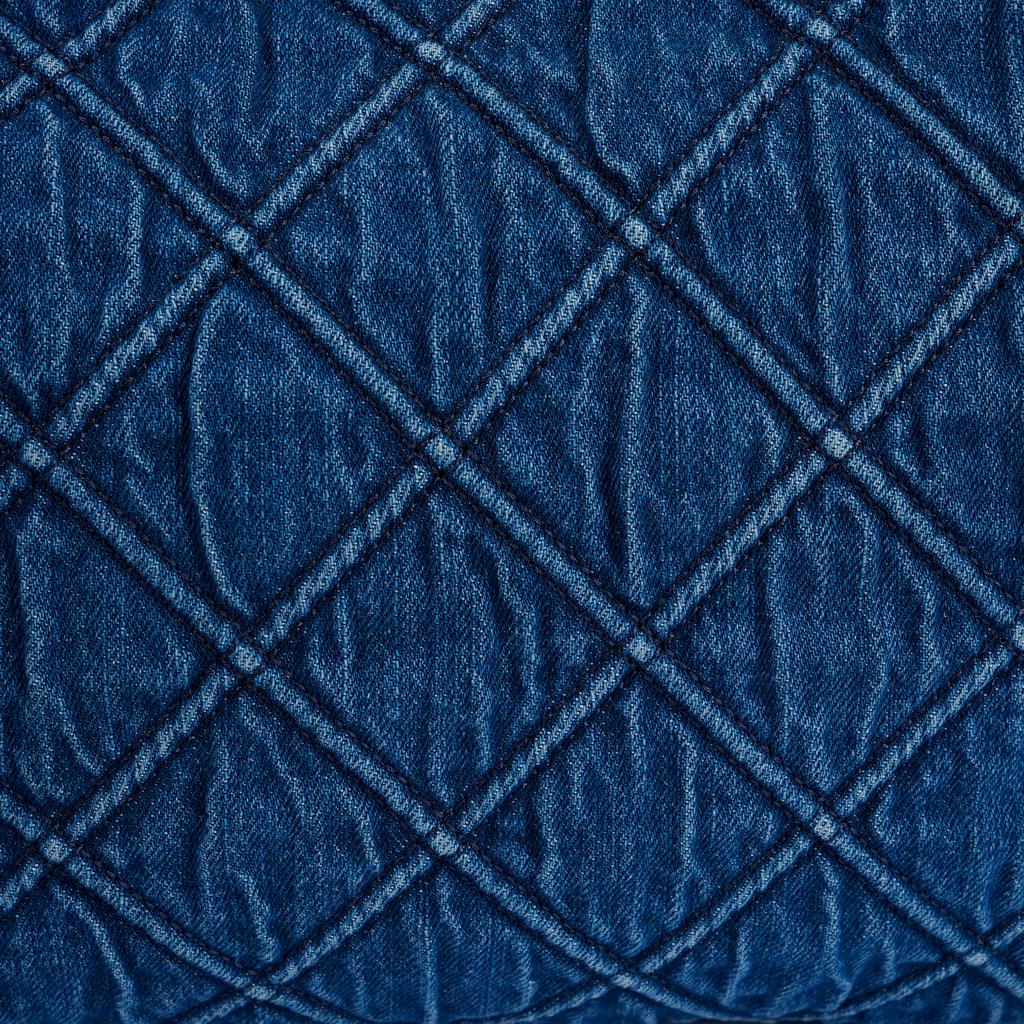 Tory Burch Fleming Quilted Fabric Shoulder Bag Women Bags Denim-Blue 167752-426