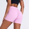 Women's High Waist Pleated Quick-Dry Yoga Shorts - Peach Hip Lifting Fitness Running Pants