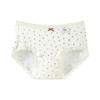 Girls Spring and Summer Print Skin Friendly Breathable 10A Antibacterial Extended Cotton Crotch Triangle Briefs