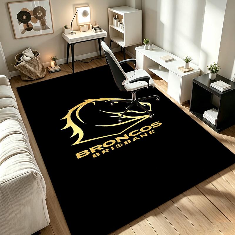 Brisbane Broncos A rug suitable for office chair areas living rooms and computer desks perfect for home offices and an ideal holiday gift