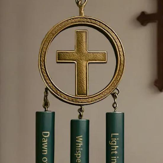 Faith-Inspired Wind Chime Christian Wind Chime with Bible Verses Patio