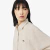 Lacoste Women's Linen Blended Stripe Shirt CF1429-56G8GI