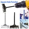 86-Type Square Hole Cutter Lightweight Rectangle Slot Cutout Saw Reusable Electrical Box Hole Punch Tool for Rotary Hammer Brick
