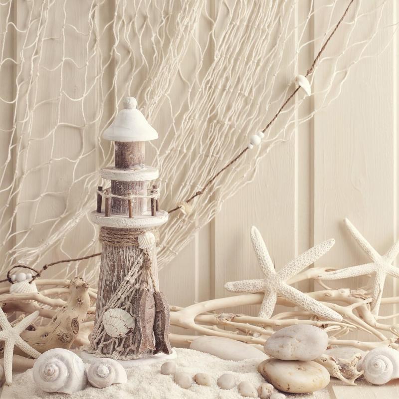 Wall Hanging Nautical Fishing Net Decoration Rustic Style Hawaiian Ocean Beach Theme Graduation Party Decor