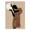 Fashion Poster African Black Woman Abstract Canvas Painting Bohemia Art Print Boho Style Wall Picture Home Girl Room Decoration
