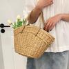 New Versatile Straw Woven Bag Women's Casual Handwoven Bag Large-capacity Handbag Tote Bag Travel Beach Bag