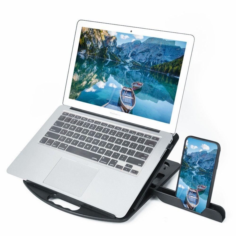 With Phone Holder Desktop Holder Foldable Ergonomic Laptop Riser Laptop Stand  Watching TV