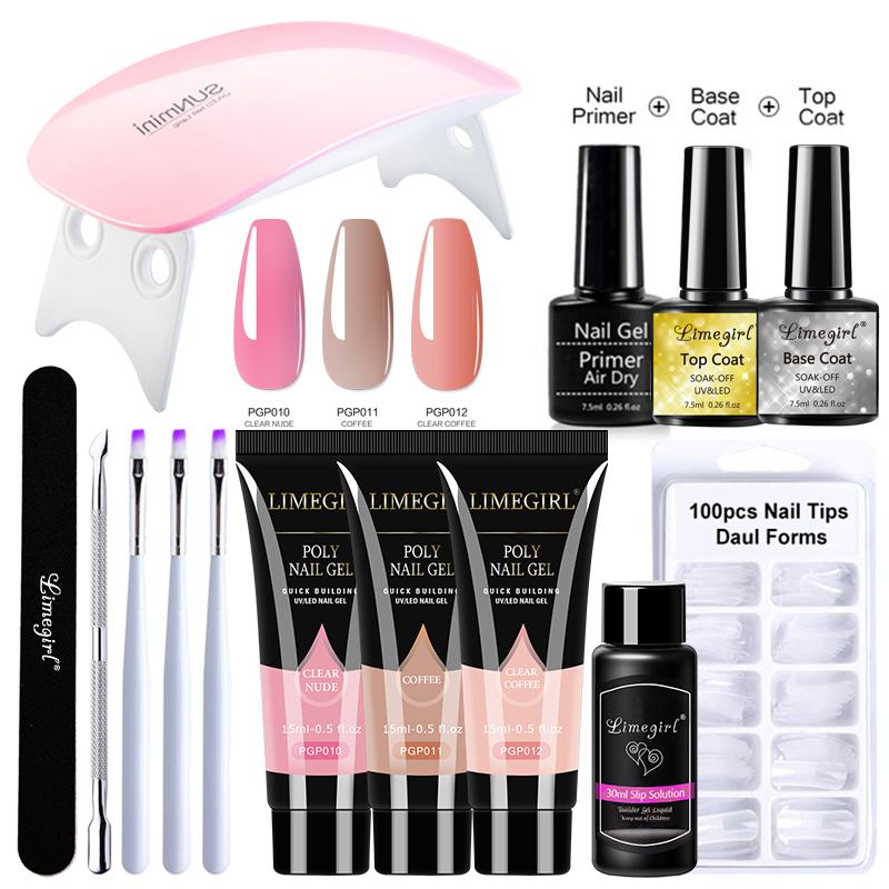 

Набор полигелей для маникюра, набор для наращивания ногтей гелем, скользящий раствор, акриловый гель-лак для дизайна ногтей, дизайн кончиков пальцев