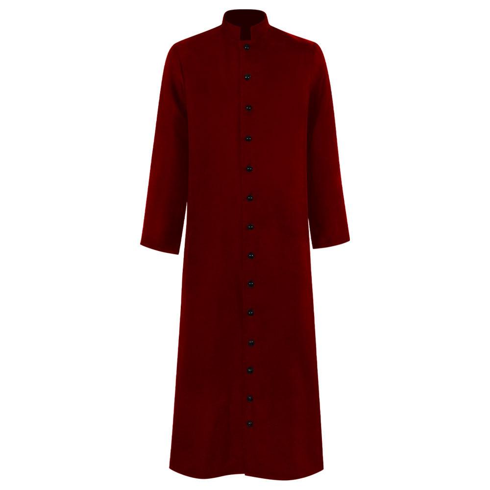 Costume Sacerdote Halloween Cosplay Abito Frate Mago Monaco Abito da Chiesa Uomo Adulto