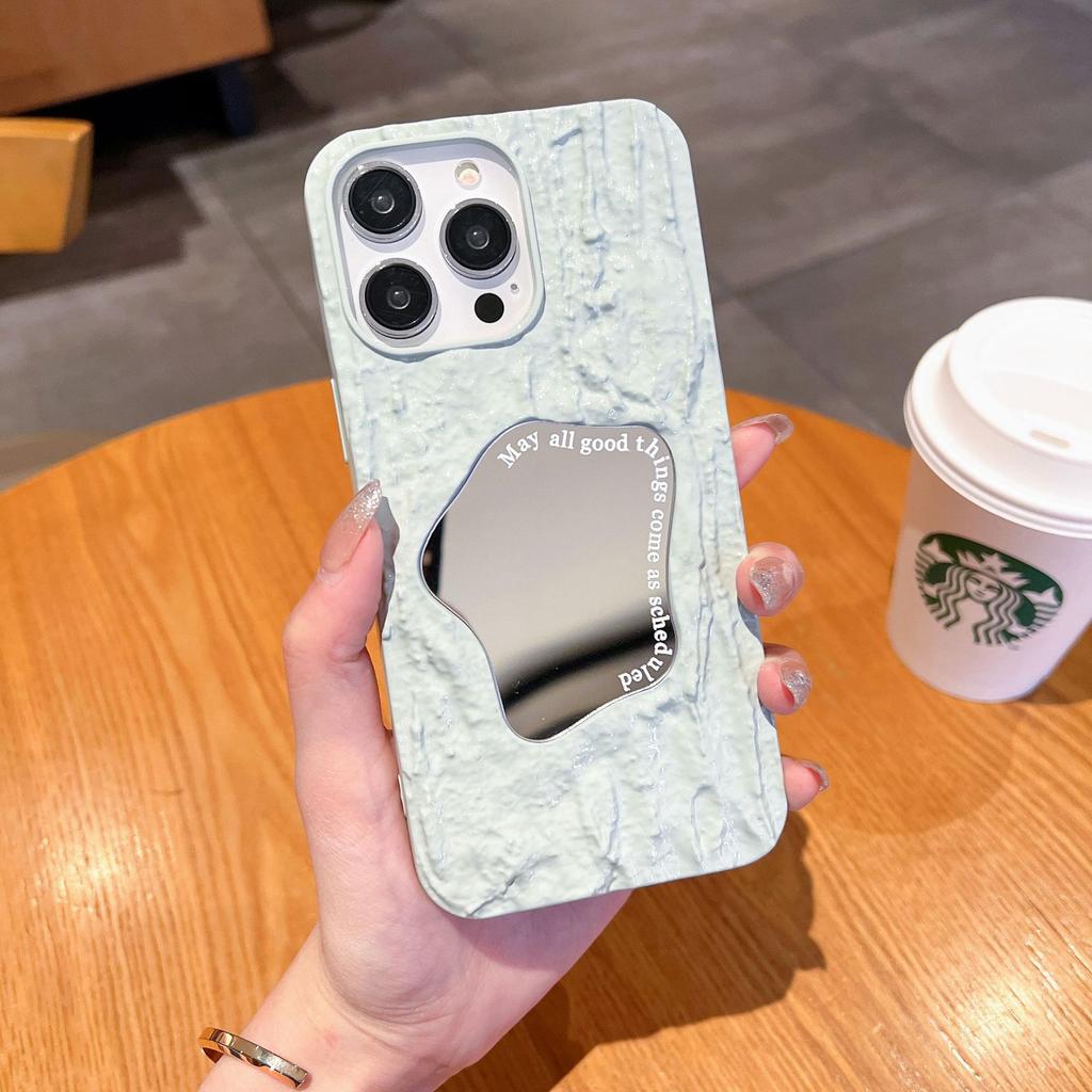 Niche Style Wrinkled Irregular Mirror Case Compatible with Apple 17 Phone Case iPhone 16 Pro Max New Model 14/15