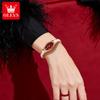 OLEVS 7131 Dámské hodinky Elegantní Luxusní Růžové zlato Keramický řemínek Diamantový rámeček Náramek Náramkové hodinky Originální Quartz hodinky pro ženy