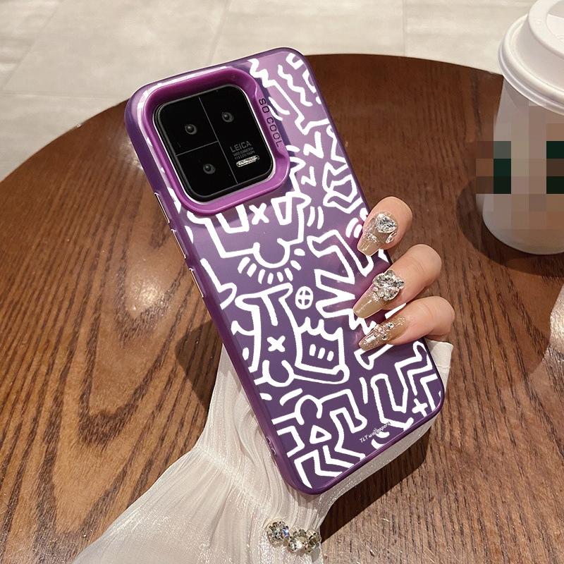 Capa de grafite fashion para iPhone 16 Samsung A55 A35 M35 S24 Xiaomi Redmi Note 13Pro 14C A3 Huawei Honor 200 Capa anti-arranhões à prova de choque para telefone