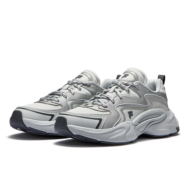 FILA Fusion Force DX Gravity Shoes Fashion Versatile Fabric Synthetic Leather Low Top Casual Running Shoes Men sneaker Space-Silver T12M521101FBS