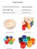Montessori Color Sorting Cups & People Game: 7 Colors, Beads & Clips for Ages 1-4 Early Education