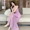 Summer Korean Style Women's Clothing Sleeveless Sweater Dress Tank Knit Long Dress with Fish Tail Woman Dresses