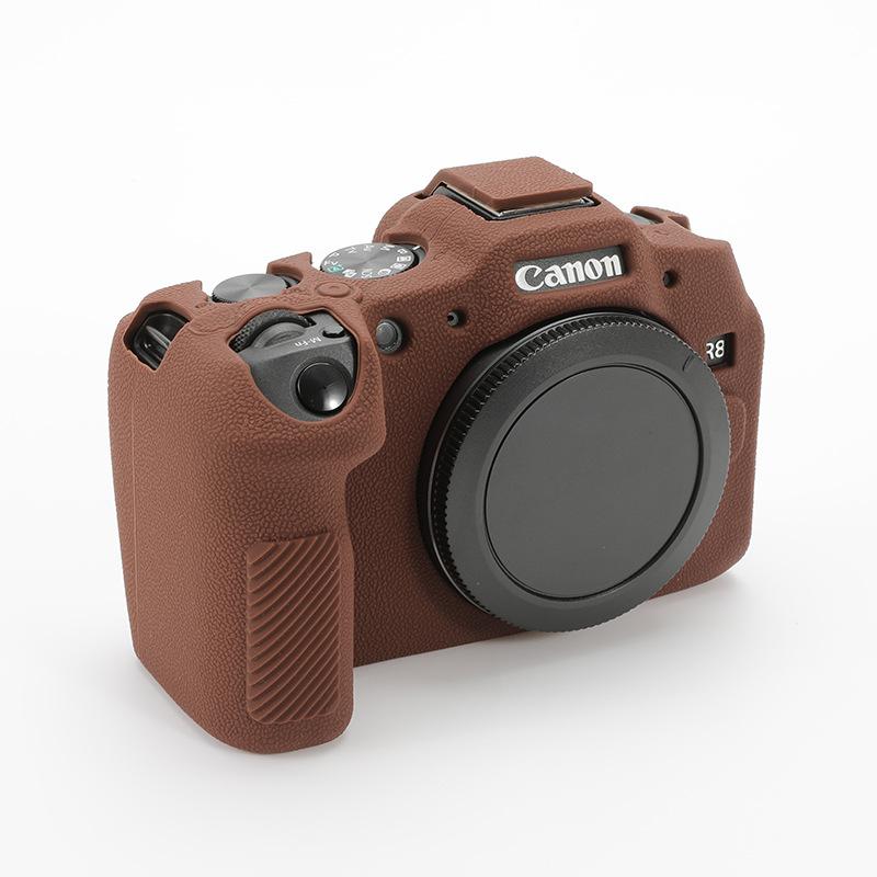 Camera Bag and Silicone Protective Case for Canon EOS R8 Full - Frame Mirrorless Camera - Soft Gel Shell