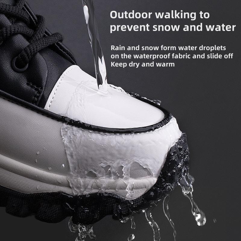 Ladies Plush Fashionable Cotton Boots Warm Thick Winter Snow Boots Anti Slip Thick Sole Comfortable Casual