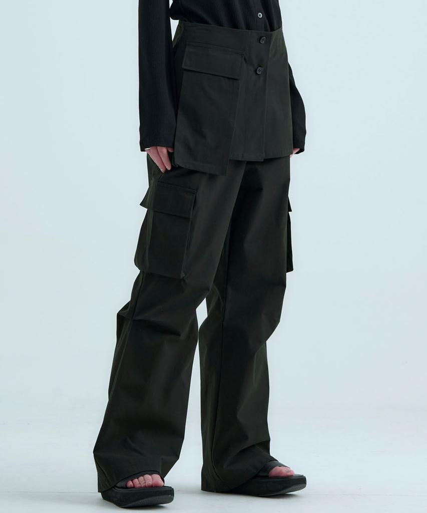SEONEED Wrap Pants Black