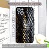 Creative Black Golden Scale Texture Printed Phone Case for iPhone 17 16 12 11 14 13 15 Pro Max Mini XS MAX XR 7 Plus Soft Cover
