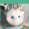 Cute Blush Cat Plush Keychain Soft Furry Handmade Backpack Souvenir Decoration