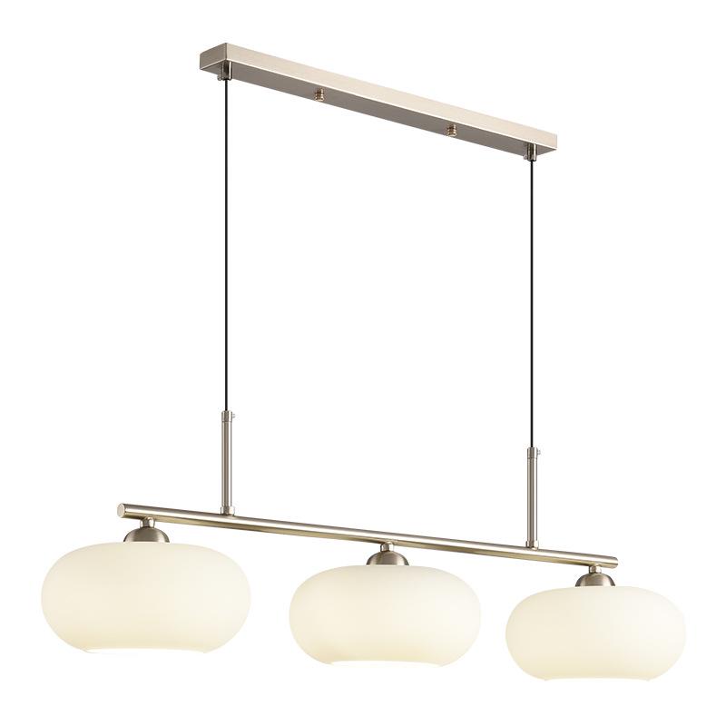 Three-Head Bauhaus Persimmon Pendant Light - Retro Designer Dining Table Light Wabi-Sabi Glass Style