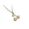 Cherry Design Women's Necklace - Titanium Steel, Full Diamond, Simple & Trendy