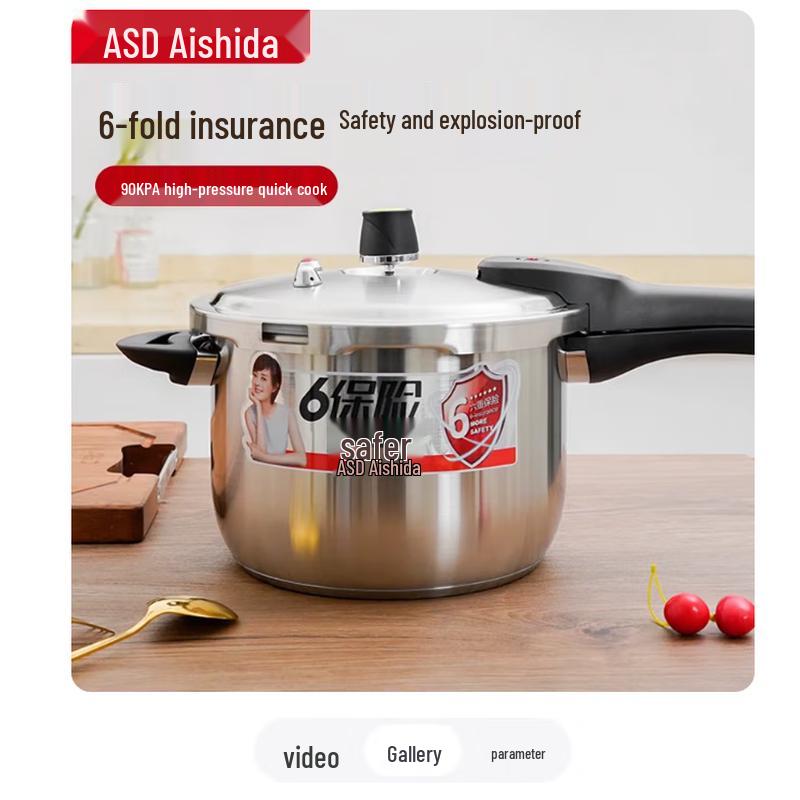Aishida 304 Stainless Steel Multi-Stove Pressure Cooker