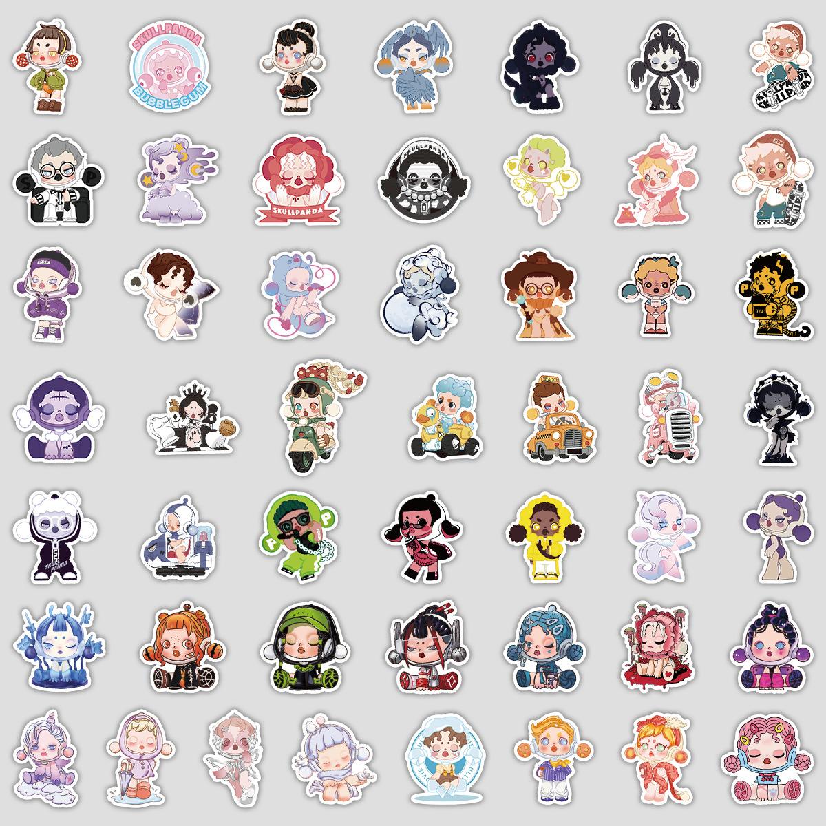 

50 Cute Wind Bubble Matte Graffiti Stickers Water Cup Computer Waterproof Decorative Stickers Children s Cute Stickers