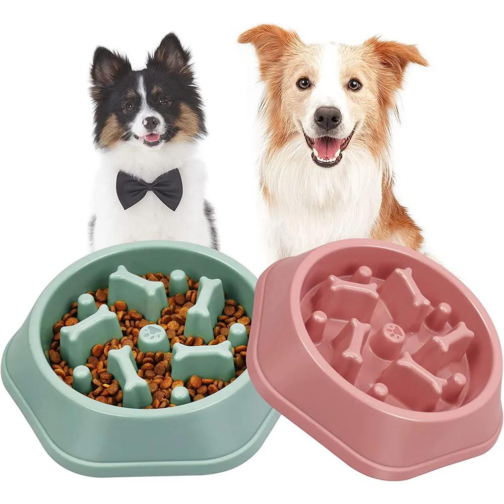 Slow Feeder Dog Bowl Slow Eating Bowl Slow Feeding Non-Slip Puzzle Bowl designed for Small Puppy and Large Dogs Pet Feeder Anti-Choking