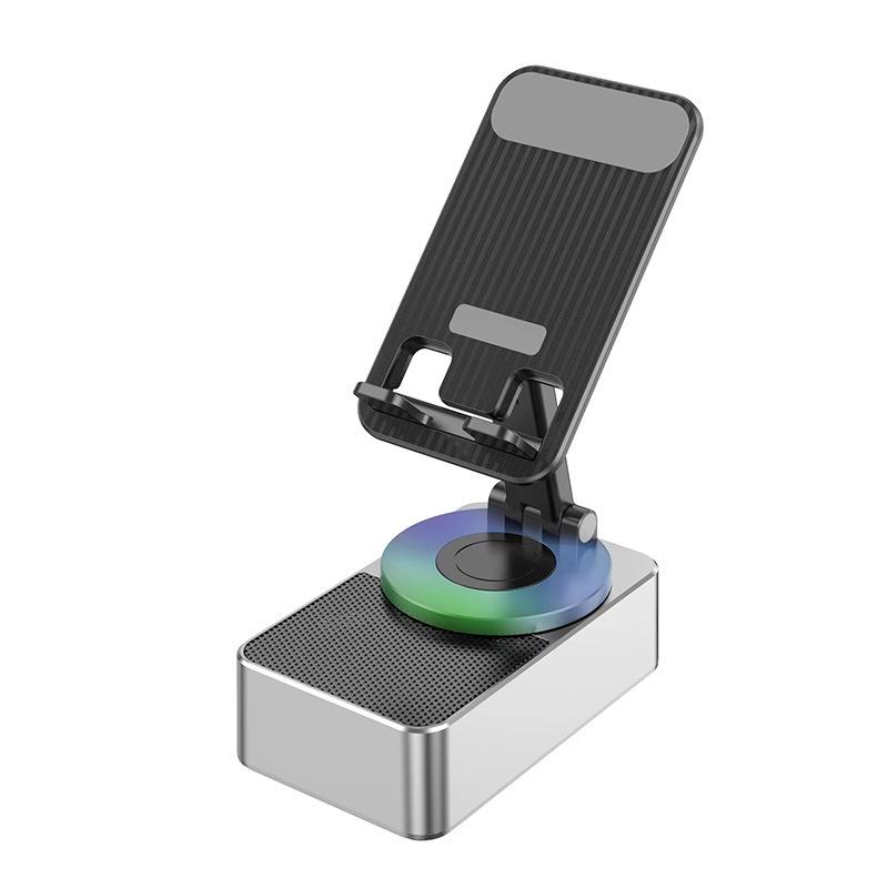 Speaker Audio, Desktop Live Broadcast, Power Bank 360 Lifting and Rotating Three-in-one Mobile Phone Holder