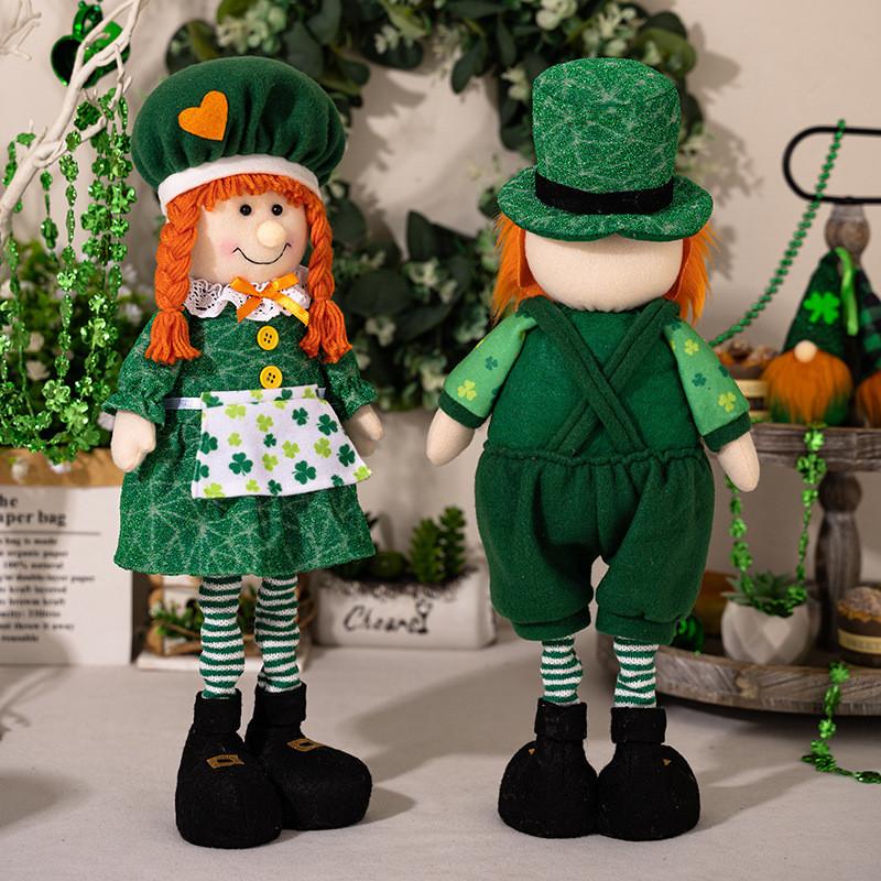 Adorable Green Leaf Festival Decorative Doll For Boys And Girls Soft Fabric Style