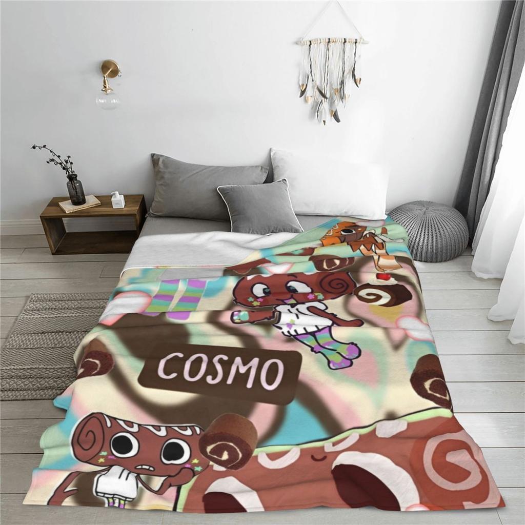 Mjuk Cosmo Collage Pläd Premium Flanellfleece Lättvikt Dandys World Spelpläd Mysiga Plyschfiltar Användning alla årstider