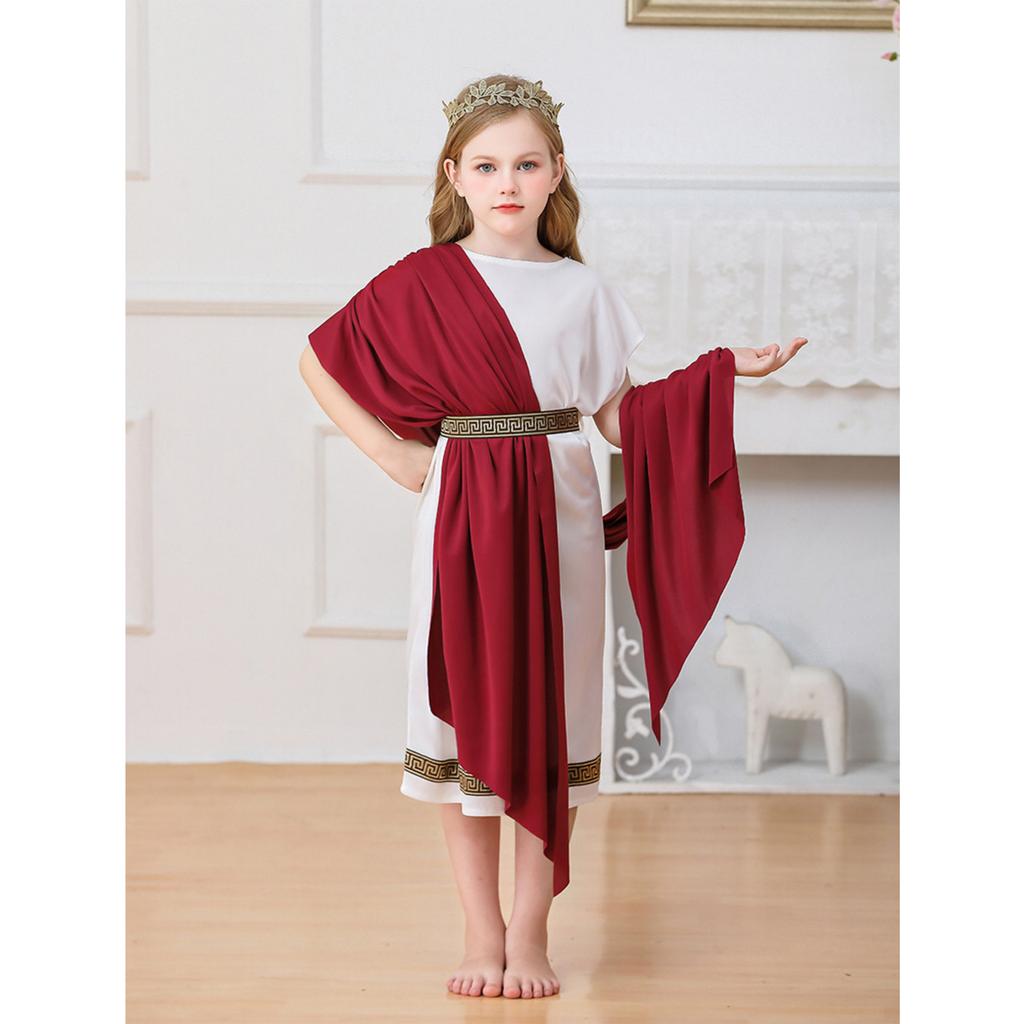 Halloween Children's Costumes Greek Mythology Boys And Girls Clothing Roman Performance Outfits Toga Robes Long Robes