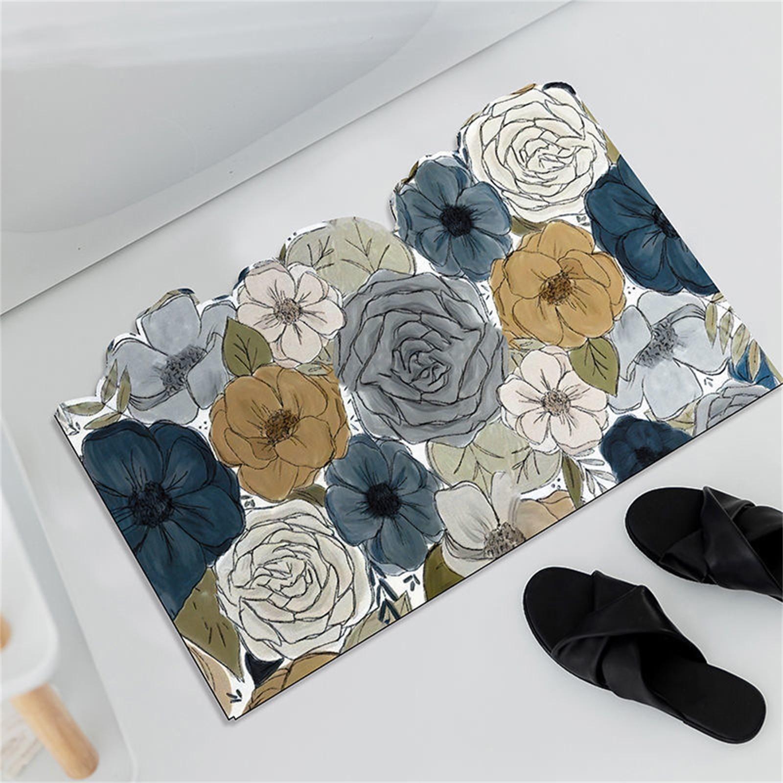 

Absorbent Diatom Mud Bath Mat Non Slip Floor Rug 40X60CM Water Absorption Quick Drying Soft Texture Durable Material One Size