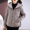 Cotton Jacket Women's Short Style Shiny and Fashionable, Slimming and Lightweight Hooded Cotton Jacket Women's Cotton Coat Jacket Jacket