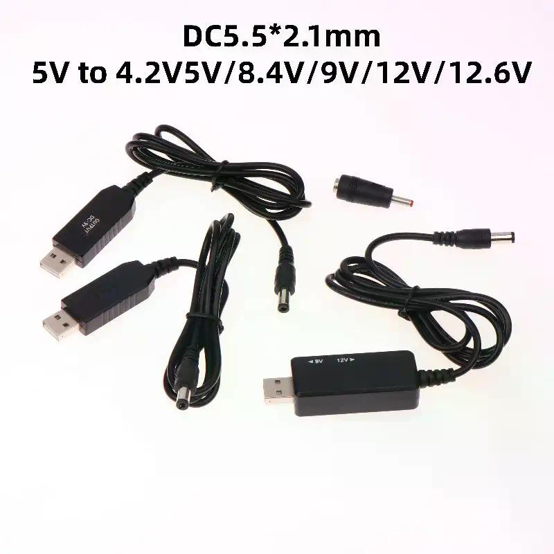 1 Set DC 5V To 12V USB Cable Boost Converter Step-up Cord For Wifi Router Modem Fan 5.5*2.1mm WiFi To Powerbank Cable Connector