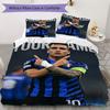 Custom Name Inter Milan Bedding,Quilt Set Quilt Cover Pillowcase Home Birthday Gift(1 * duvet cover + 2 * pillowcase, without core)_xia